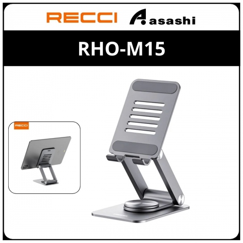 Recci RHO-M15 Multi-Angle Desktop Stand (360 Degree Rotation Direction) - Grey