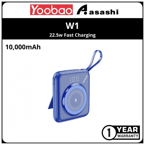 Yoobao W1 10000mAh 22.5w Fast Charging PD20W SCP22.5W Power Bank - Blue (1 yrs Limited Hardware Warranty)