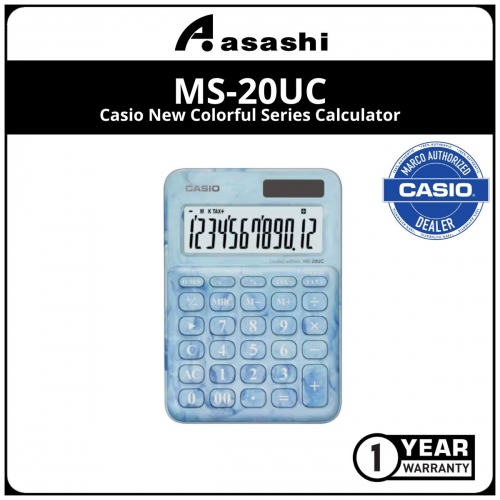 CASIO NEW COLORFUL SERIES CAL - MS-20UC-L-MBU (12months Warrany) MUST KEEP BOX FOR WARRANTY