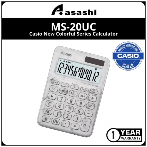 CASIO NEW COLORFUL SERIES CAL - MS-20UC-L-MWE (12months Warrany) MUST KEEP BOX FOR WARRANTY