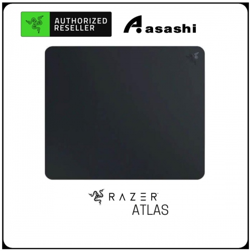 Razer Atlas (Premium Tempered Glass, Ultra-Smooth & Micro-Etched Surface, Anti-slip Rubber Base)