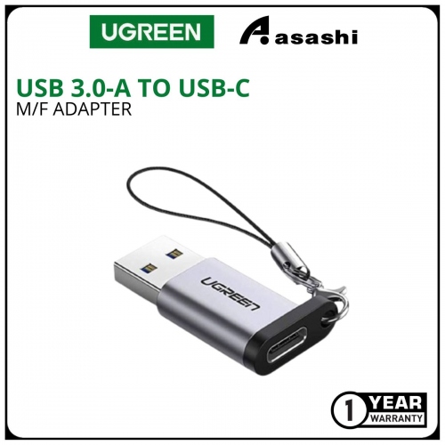 UGREEN USB 3.0-A TO USB-C M/F ADAPTER (GRAY)