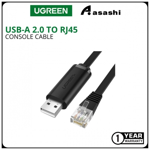 UGREEN USB-A 2.0 TO RJ45 CONSOLE CABLE 1.5M (BLACK)