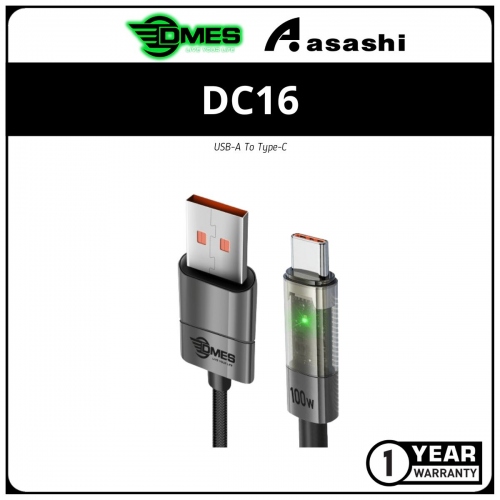 DMES DC16 100W Auto Disconnect USB-A To C Fast Charging Cable