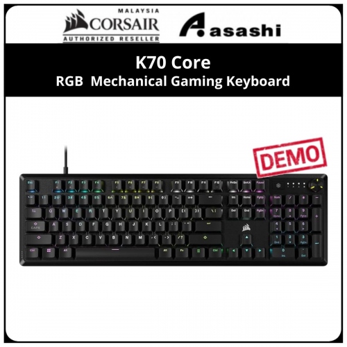DEMO - CORSAIR K70 CORE RGB Mechanical Gaming Keyboard - Black