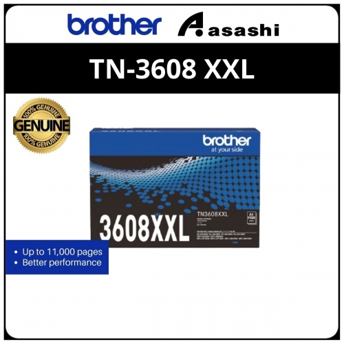 Brother TN-3608 XXL Black Toner Cartridge 11000 Pages