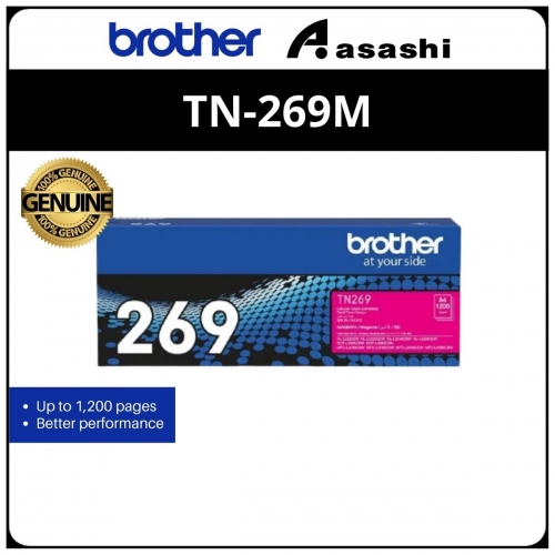 Brother TN-269M Magenta Toner Cartridge 1200 Pages