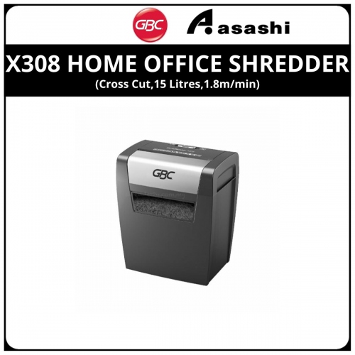 GBC X308 HOME OFFICE SHREDDER (Cross Cut,15 Litres,1.8m/min)
