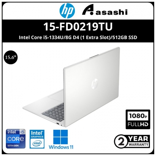 HP 15-fd0219TU Notebook-9J4C6PA- (Intel Core i5-1334U/8G D4 (1 Extra Slot)/512GB SSD/15.6