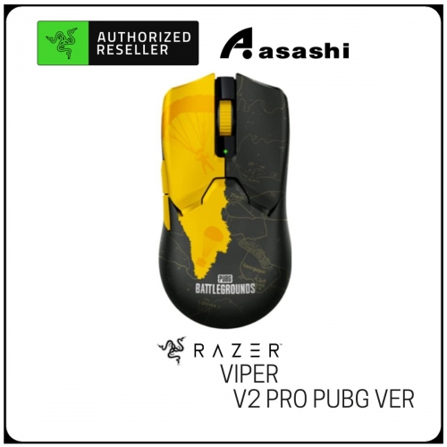 Razer Viper V2 Pro - PUBG Edition - Optical Mouse Switches Gen-3, 59g, Up to 80 hrs Batt Life (5 buttons, 30,000dpi Optical)