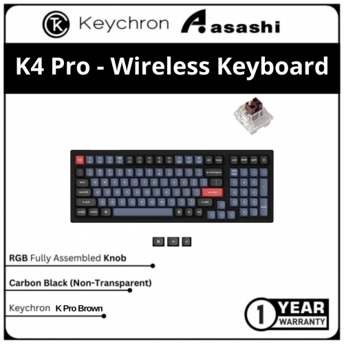 Keychron K4 Pro Hot- Swap RGB Wireless Mechanical Keyboard - Keychron K Pro Brown