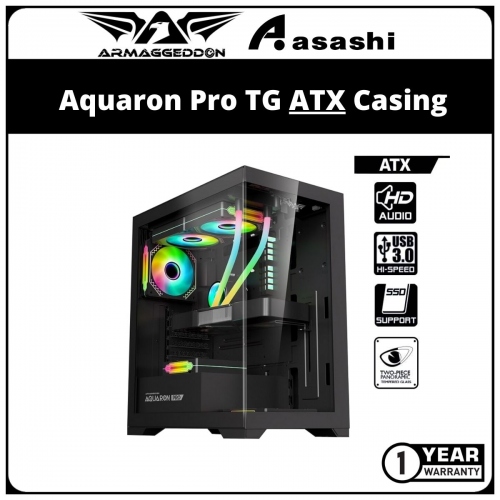 Armaggeddon Aquaron Pro (Black) TG ATX Casing