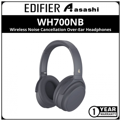 Edifier WH700NB Wireless Noise Cancellation Over-Ear Headphones - Grey (1 yrs Limited Hardware Warranty)