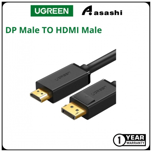 UGreen DP MALE TO HDMI MALE CABLE 2M (BLACK)