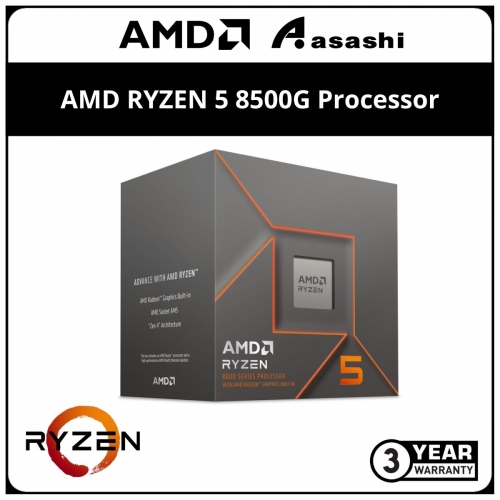 AMD RYZEN 5 8500G Processor (16M Cache, 6C12T, up to 5.0Ghz) AM5