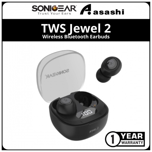 Sonic Gear TWS Jewel 2 (Black) Wireless Bluetooth Earbud