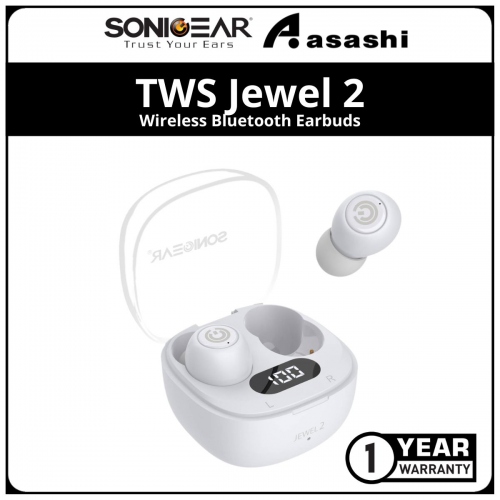 Sonic Gear TWS Jewel 2 (White) Wireless Bluetooth Earbud