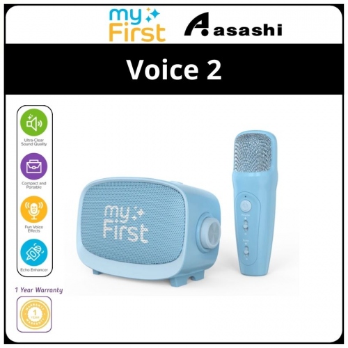 myFirst Voice 2 Portable Interactive Microphone & Wireless Speaker FV5201SA-BE01 (Blue)
