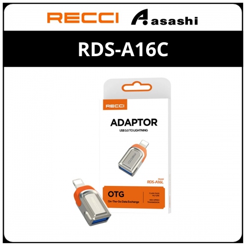 Recci RDS-A16C OTG USB-A 3.0 To Type-C Adapter