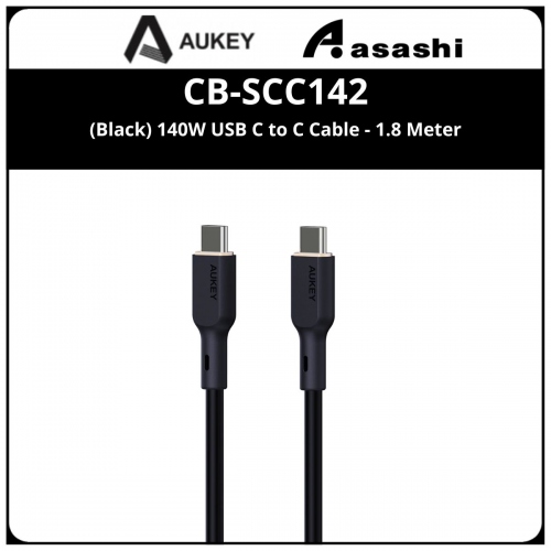 Aukey CB-SCC142 (Black) 140W USB C to C Cable - 1.8 Meter