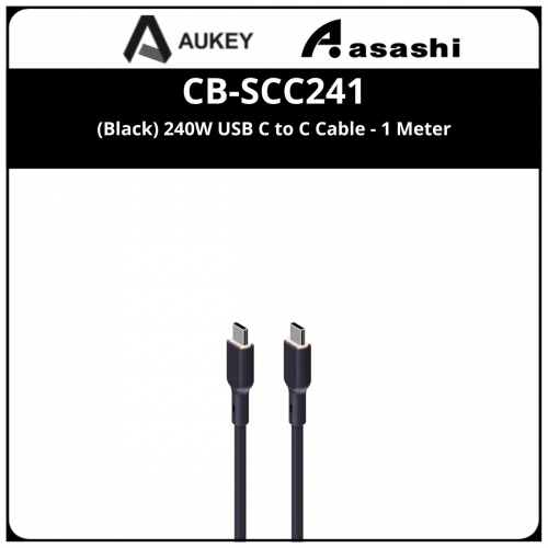 Aukey CB-SCC241 (Black) 240W USB C to C Cable - 1 Meter