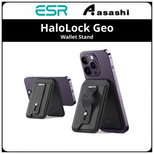 ESR 2K609 (Black) HaloLock Geo Wallet Stand works with Find My Device
