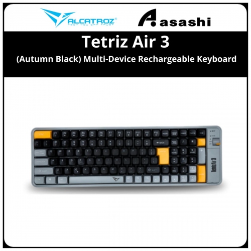 Alcatroz Tetriz Air 3 (Autumn Black) Multi-Device Rechargeable Keyboard