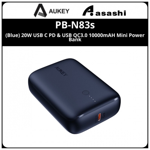 AUKEY PB-N83S (Blue) 20W USB C PD & USB QC3.0 10000mAH Mini Power Bank