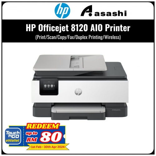 HP Officejet 8120 AIO Printer (Print/Scan/Copy/Fax/Duplex Printing/Wireless/2Yr Warranty)