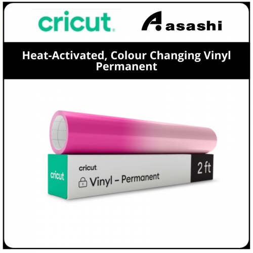Cricut 2009587 Head-Activated, Color Changing, Permanent Vinyl Magenta - Light Pink - 12