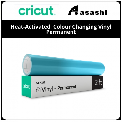 Cricut 2009589 Head-Activated, Color Changing, Permanent Vinyl Turqouise - Light Blue - 12