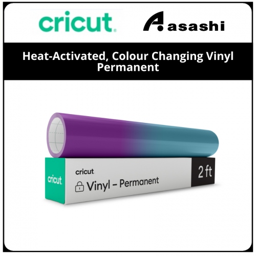 Cricut 2009591 Head-Activated, Color Changing, Permanent Vinyl Purple - Turqouise - 12