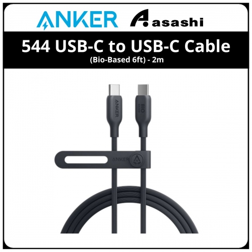 Anker 544-6ft USB-C to USB-C Cable (Bio-Based 6ft) - Black