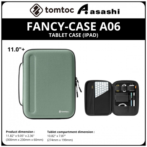 Tomtoc B06A2T1 (Green) FANCY-CASE A06 Tablet Case (Ipad) 11 Inch Plus