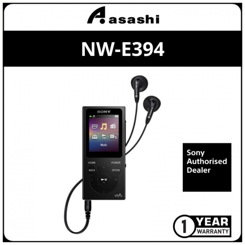 Sony NW-E394/BC Black 8GB MP3 Digital Media Player (1 yrs Limited Hardware Warranty)