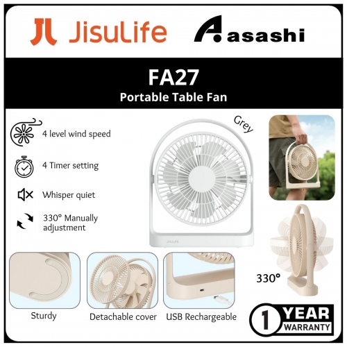 JisuLife FA27 Portable Table Fan - Grey