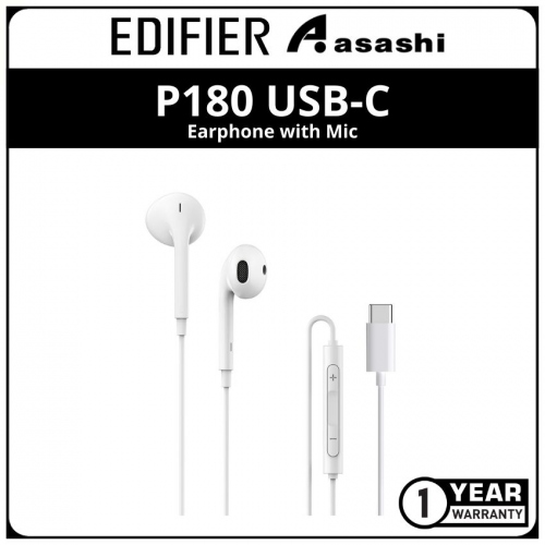 Edifier P180 USB-C Earphone With Mic (1 yrs Limited Hardware Warranty)