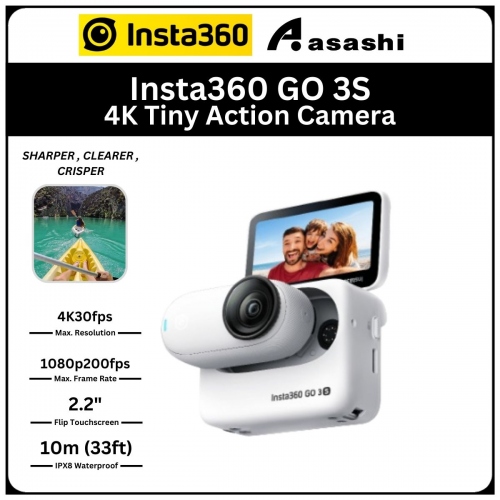 Insta360 GO 3S (64gb) 4K Tiny Action Camera - White