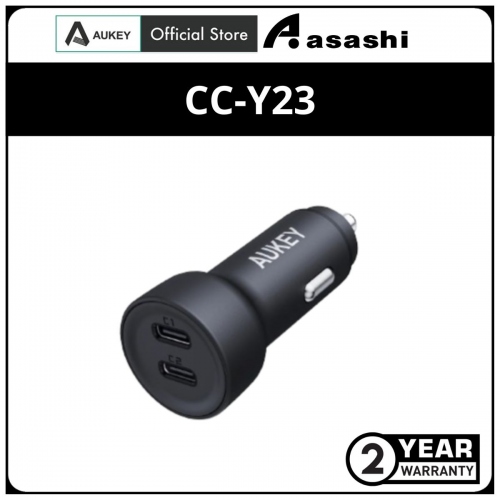 AUKEY CC-Y23 Enduro Dual 65W Dual USB C Power Delivery Car Charger