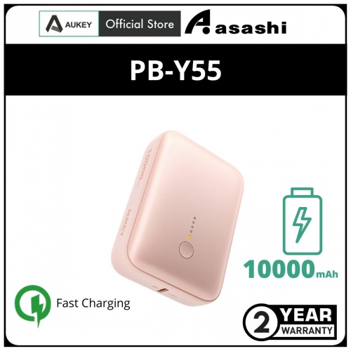 Aukey PB-Y55 22.5W 10000 mAh Power Bank - Pink