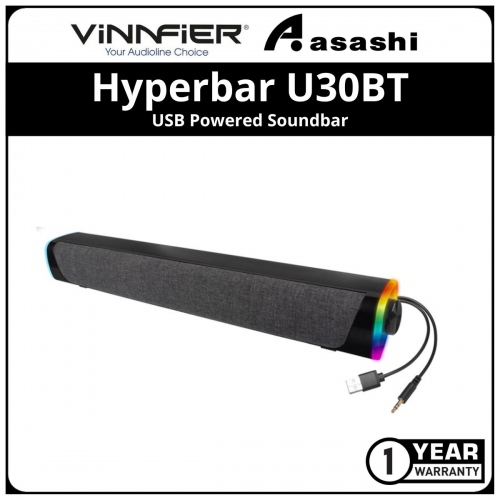 Vinnfier Hyperbar U30BT (Black) USB Powered Soundbar (1 yrs Limited Hardware Warranty)