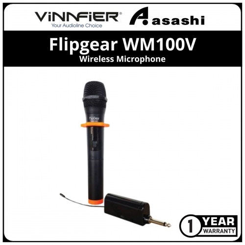 Vinnfier Flipgear WM100V Professional Wireless 
Microphone Karaoke Mic (1 yrs Limited Hardware Warranty)