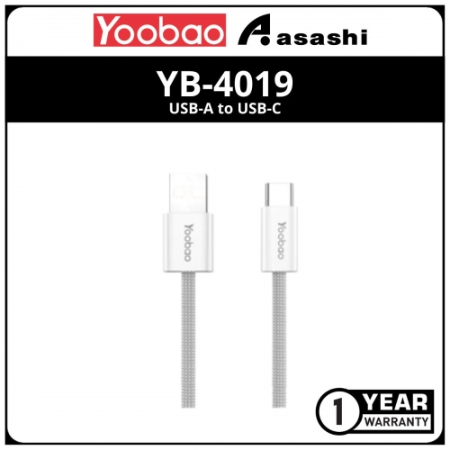 Yoobao YB-4019 USB-A to USB-C PD Super Fast Charge Cable (Grey)