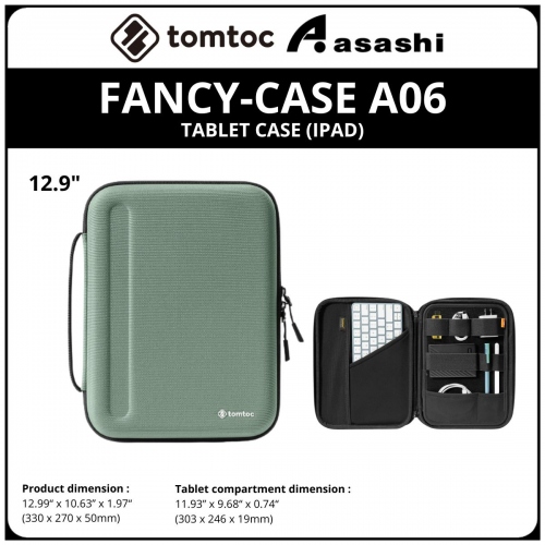 Tomtoc B06B1T1 (Green) FANCY-CASE A06 Tablet Case (Ipad) 12.9 Inch Plus