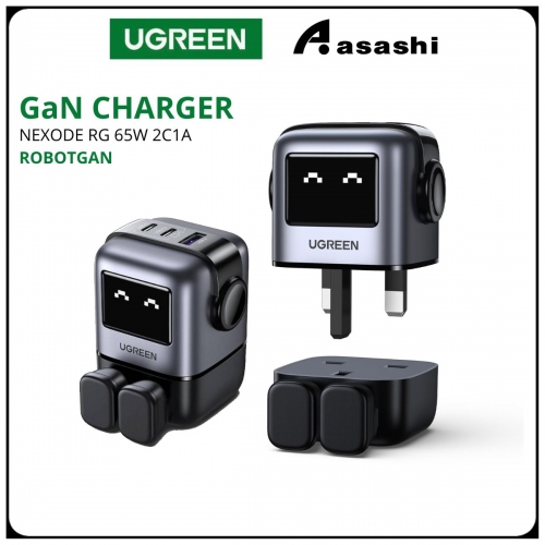 UGREEN NEXODE RG 65W 2C1A ROBOTGAN FAST CHARGER (Grey)