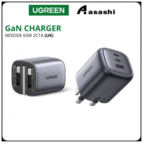 UGREEN 90663 NEXODE 65W 2C1A GAN FAST CHARGER (Black)