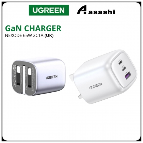 UGREEN NEXODE 65W 2C1A GAN FAST CHARGER (White)