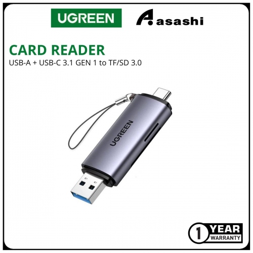 UGREEN USB-A 3.0+USB-C 3.1 GEN 1 TO TF/SD 3.0 CARD READER