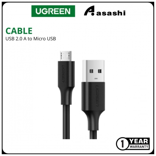 UGREEN USB 2.0 A TO MICRO USB CABLE NICKEL PLATING (BLACK) - 2M