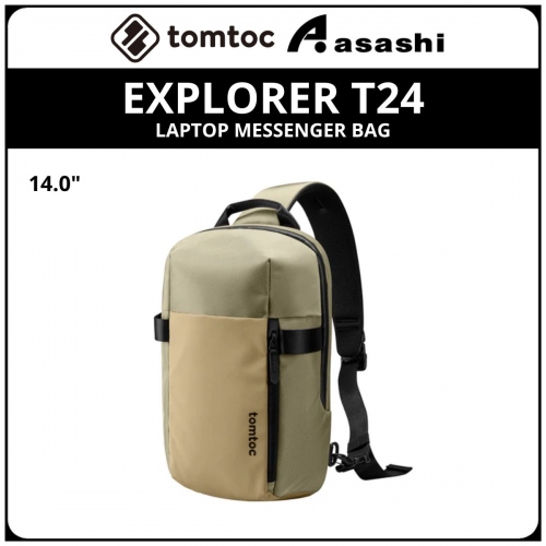 Tomtoc T24M1K1 (Khaki) EXPLORER T24 14inch Laptop Shoulder Bag